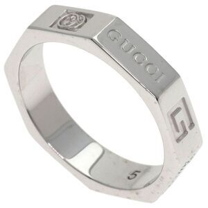 Gucci Octagonal #5 Ring ・ring 18K White Gold Ladies